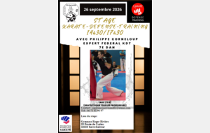 Stage de Karaté Défense Training à Saint - Galmier au gymnase Roger Rivière.