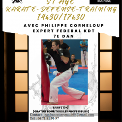 Stage de Karaté Défense Training à Saint - Galmier au gymnase Roger Rivière.